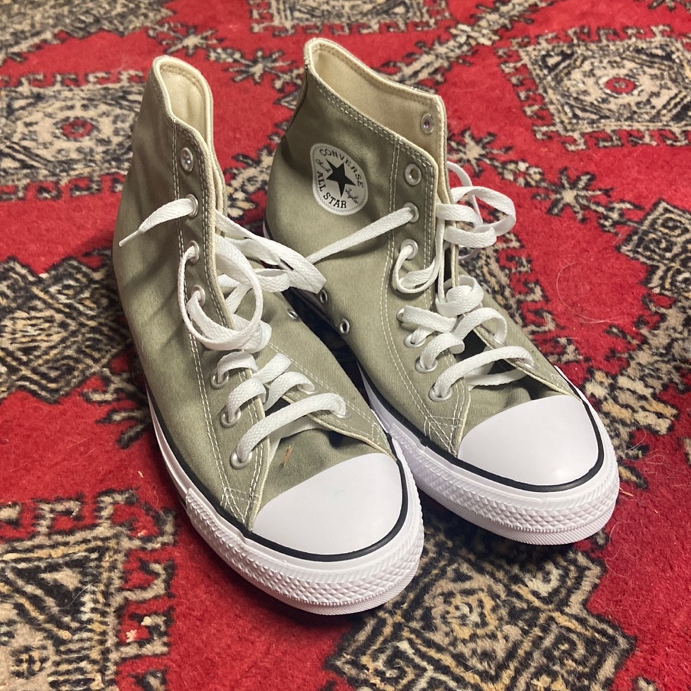 Mens sage green converse